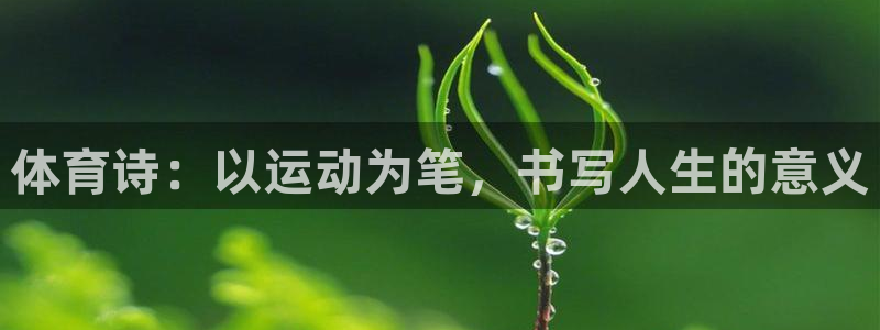 杏彩xc3注册：体育诗：以运动为笔，书写人生的意义