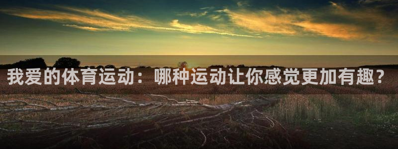 杏彩体育下载：我爱的体育运动：哪种运动让你感觉更加有趣？